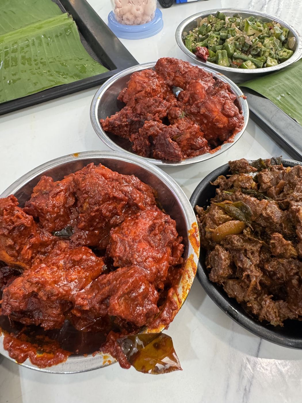 Chicken and mutton curries